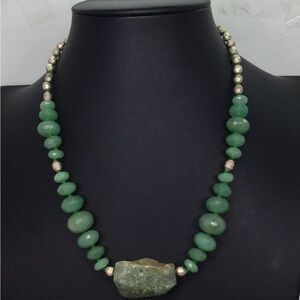 Chan Luu 925 Silver Green Quartz Stone Natural Beaded Beads Necklace